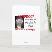 Weihnachtsratten Feiertagskarte (Rückseite)