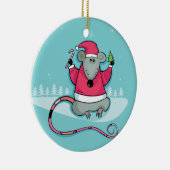 Weihnachtsratten-Verzierung Keramik Ornament (Rechts)