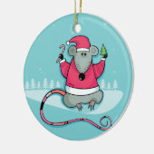 Weihnachtsratten-Verzierung Keramik Ornament (Links)