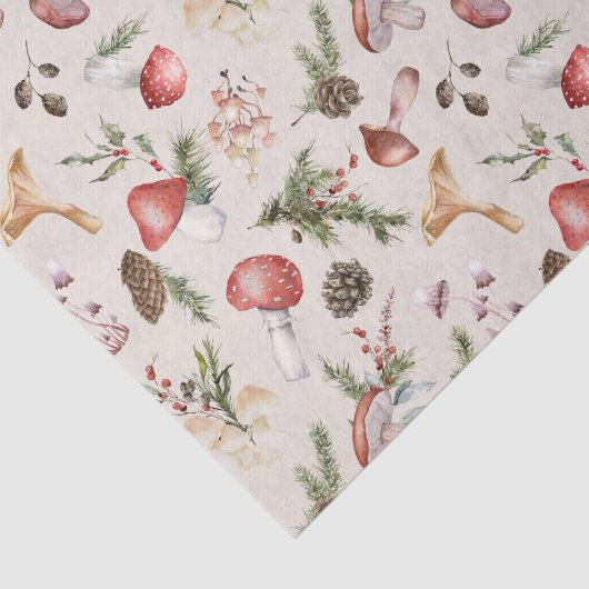 Weihnachtsräume im Wasser Rustikaler Wald Seidenpapier (Ausschnitt)