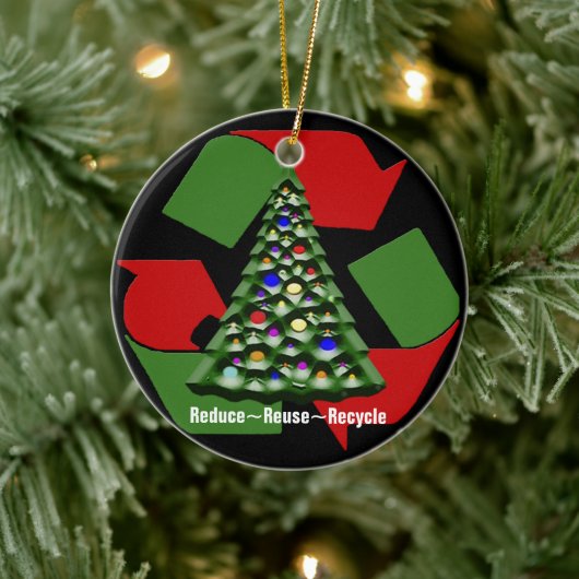 Weihnachtsrecycling Keramik Ornament (Baum)