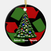 Weihnachtsrecycling Keramik Ornament (Vorne)