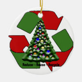 Weihnachtsrecycling Keramikornament (Vorne)