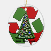 Weihnachtsrecycling Keramikornament (Links)
