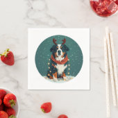 Weihnachtsredeer Bernese Mountain Dog Serviette (Beispiel)