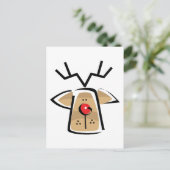 Weihnachtsredeer Feiertagspostkarte (Stehend Vorderseite)