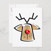 Weihnachtsredeer Feiertagspostkarte (Vorne/Hinten)