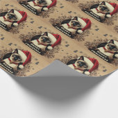 Weihnachtsregal Siamese Cat, Xmas Santa Kitten Geschenkpapier (Ecke)