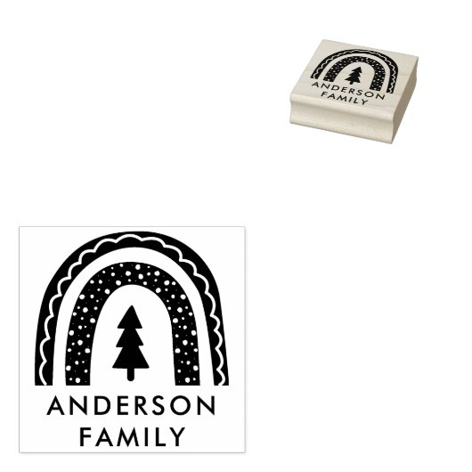 Weihnachtsregenbogen Gummistempel (Stempel)