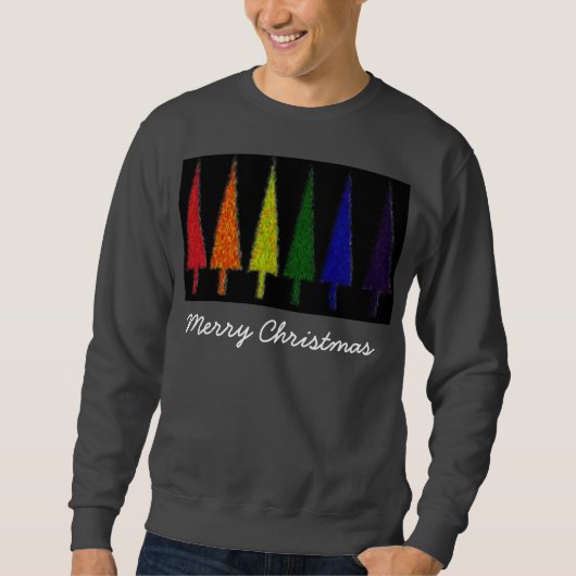 Weihnachtsregenbogen Sweatshirt (Vorderseite)