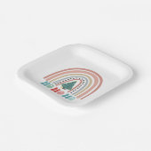 Weihnachtsregenbogenbaum mit hospho pappteller (Gewinkelt)