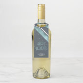 Weihnachtsreifen Muster Aquamarin ID862 Flaschenanhänger (Auf Flasche)