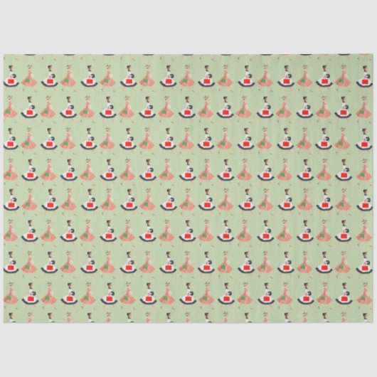 Weihnachtsreihe der 50er Jahre 4 Seidenpapier (Vorderseite)