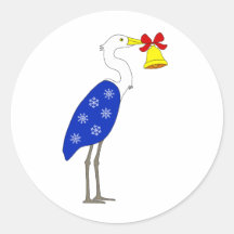 Weihnachtsreiher-Aufkleber