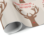 Weihnachtsreiniger angesagtes cooles Elch modern Geschenkpapier (Rolleneckpunkt)
