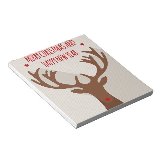 Weihnachtsreiniger angesagtes cooles Elch modern Notizblock (angewinkelt)