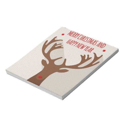 Weihnachtsreiniger angesagtes cooles Elch modern Notizblock (Rotiert)