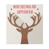 Weihnachtsreiniger angesagtes cooles Elch modern Notizblock (Vorderseite)