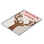 Weihnachtsreiniger angesagtes cooles Elch modern Notizblock (Linke Seite)