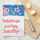 Weihnachtsreiniger fügen Sie eine Nachricht Küchen Handtuch (Viertel Falte)