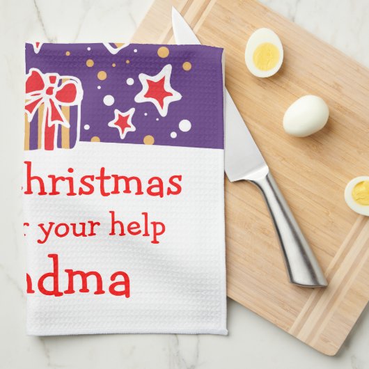 Weihnachtsreiniger fügen Sie eine Nachricht Küchen Handtuch (Viertel Falte)