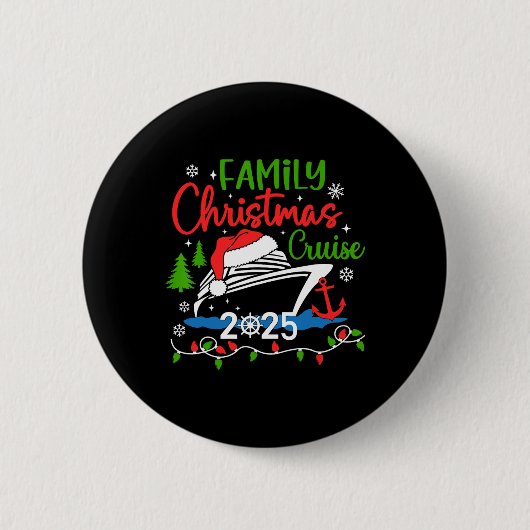 Weihnachtsreise 2025 Weihnachten Weihnachtsmannmüt Button (Vorderseite)