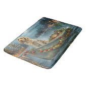 Weihnachtsreise des englischen Setters Badematte (Schrägansicht)