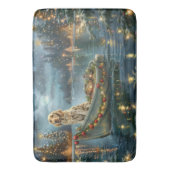 Weihnachtsreise des englischen Setters Badematte (Vorderseite Vertikal)