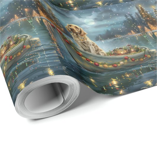 Weihnachtsreise des englischen Setters Geschenkpapier (Rolleneckpunkt)