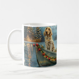 Weihnachtsreise des englischen Setters Kaffeetasse
