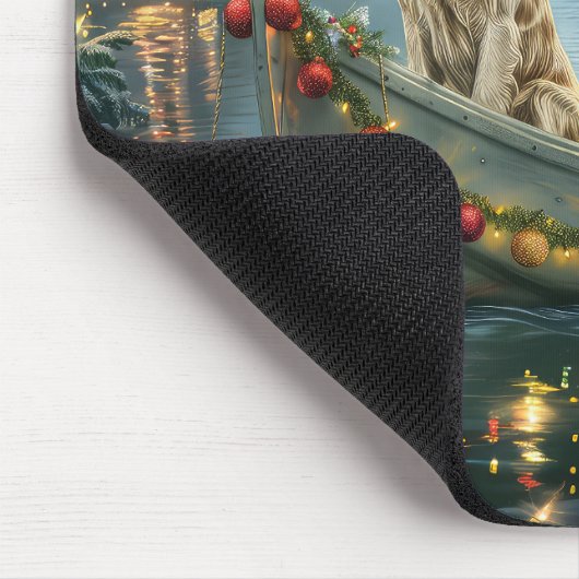 Weihnachtsreise des englischen Setters Mousepad (Ecke)