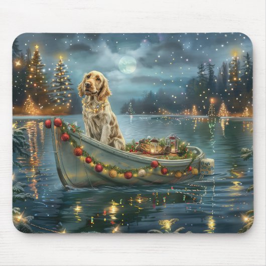 Weihnachtsreise des englischen Setters Mousepad (Vorne)