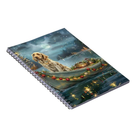 Weihnachtsreise des englischen Setters Notizblock (Rechte Seite)