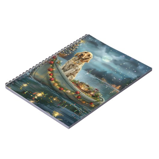 Weihnachtsreise des englischen Setters Notizblock (Linke Seite)