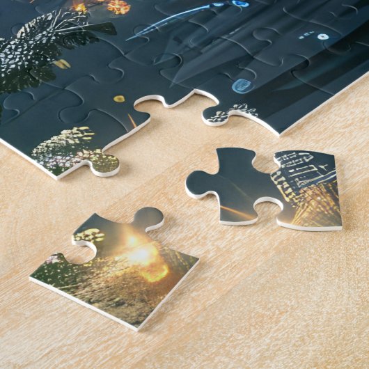 Weihnachtsreise des englischen Setters Puzzle (Seite)