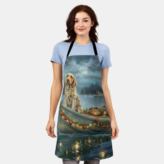 Weihnachtsreise des englischen Setters Schürze (Getragen)