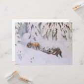 Weihnachtsreise durch den Schnee im Winter Karte (Vorderseite/Rückseite Beispiel)