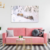 Weihnachtsreise durch den Schnee (von Kittelsen) Leinwanddruck (Insitu (Wohnzimmer))