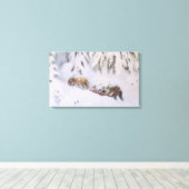 Weihnachtsreise durch den Schnee (von Kittelsen) Leinwanddruck (Insitu (Holzboden))