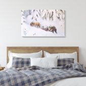 Weihnachtsreise durch den Schnee (von Kittelsen) Leinwanddruck (Insitu (Schlafzimmer))