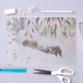 Weihnachtsreise durch den Schnee (von Kittelsen) Seidenpapier (Handwerk)