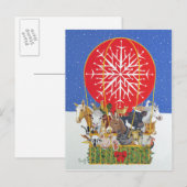 Weihnachtsreise Feiertagspostkarte (Vorne/Hinten)