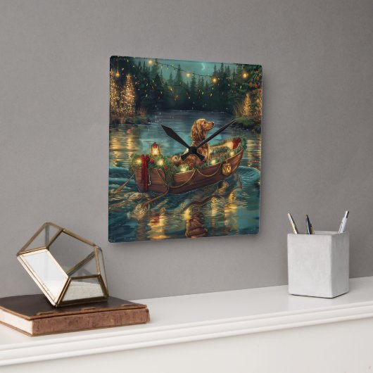 Weihnachtsreise in Afghanistan Quadratische Wanduhr (Büro)