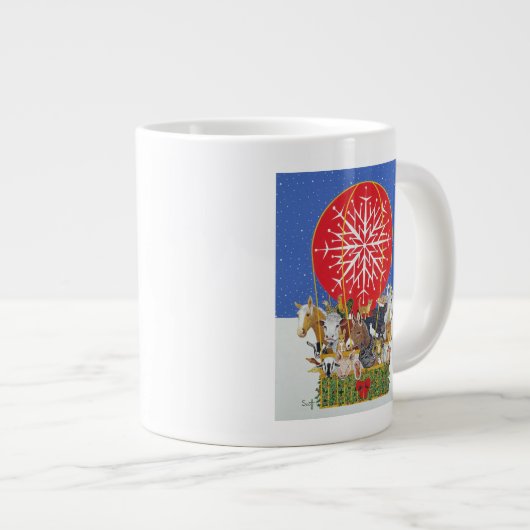 Weihnachtsreise Jumbo-Tasse (Vorderseite Rechts)