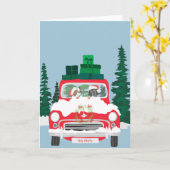 Weihnachtsreise Karte (Gelbe Blume)