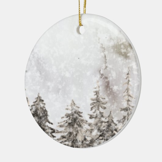Weihnachtsreise Keramik Ornament (Links)