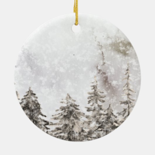 Weihnachtsreise Keramik Ornament (Hinten)
