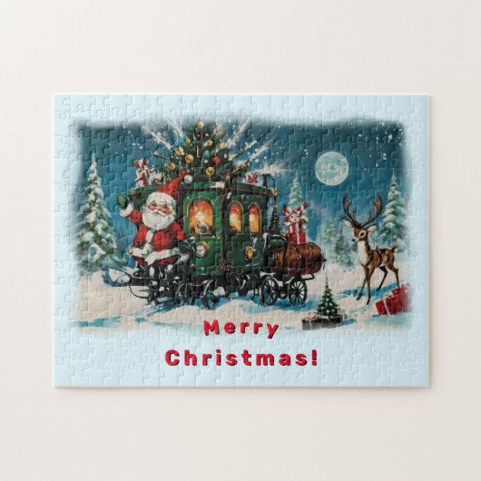 Weihnachtsreise - Lieferwagen des Weihnachtsmanns Puzzle (Horizontal)