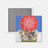 Weihnachtsreise Magnet (Vorderseite/Rückseite)