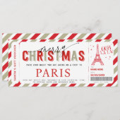 Weihnachtsreise nach Paris Geschenkgutschein Einladung (Vorne/Hinten)